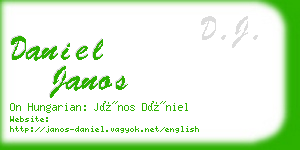 daniel janos business card